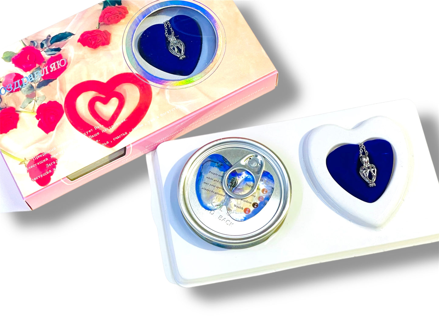 Live Pearl Experience: Unveil a Genuine Pearl Hidden in a Real Shell,Heart Pendant Pearl Necklace, Meaningful Jewelry Gift, Wish Pearl Necklace Kit