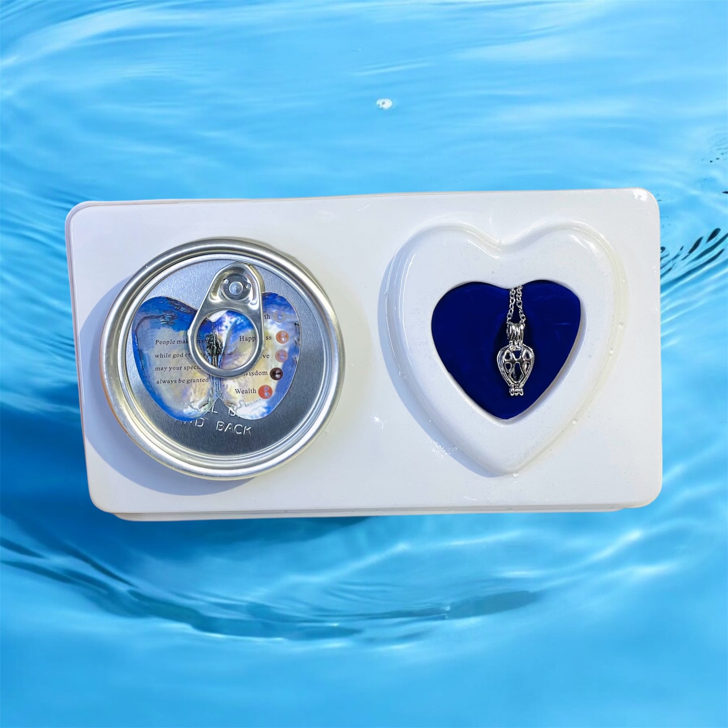 Live Pearl Experience: Unveil a Genuine Pearl Hidden in a Real Shell,Heart Pendant Pearl Necklace, Meaningful Jewelry Gift, Wish Pearl Necklace Kit