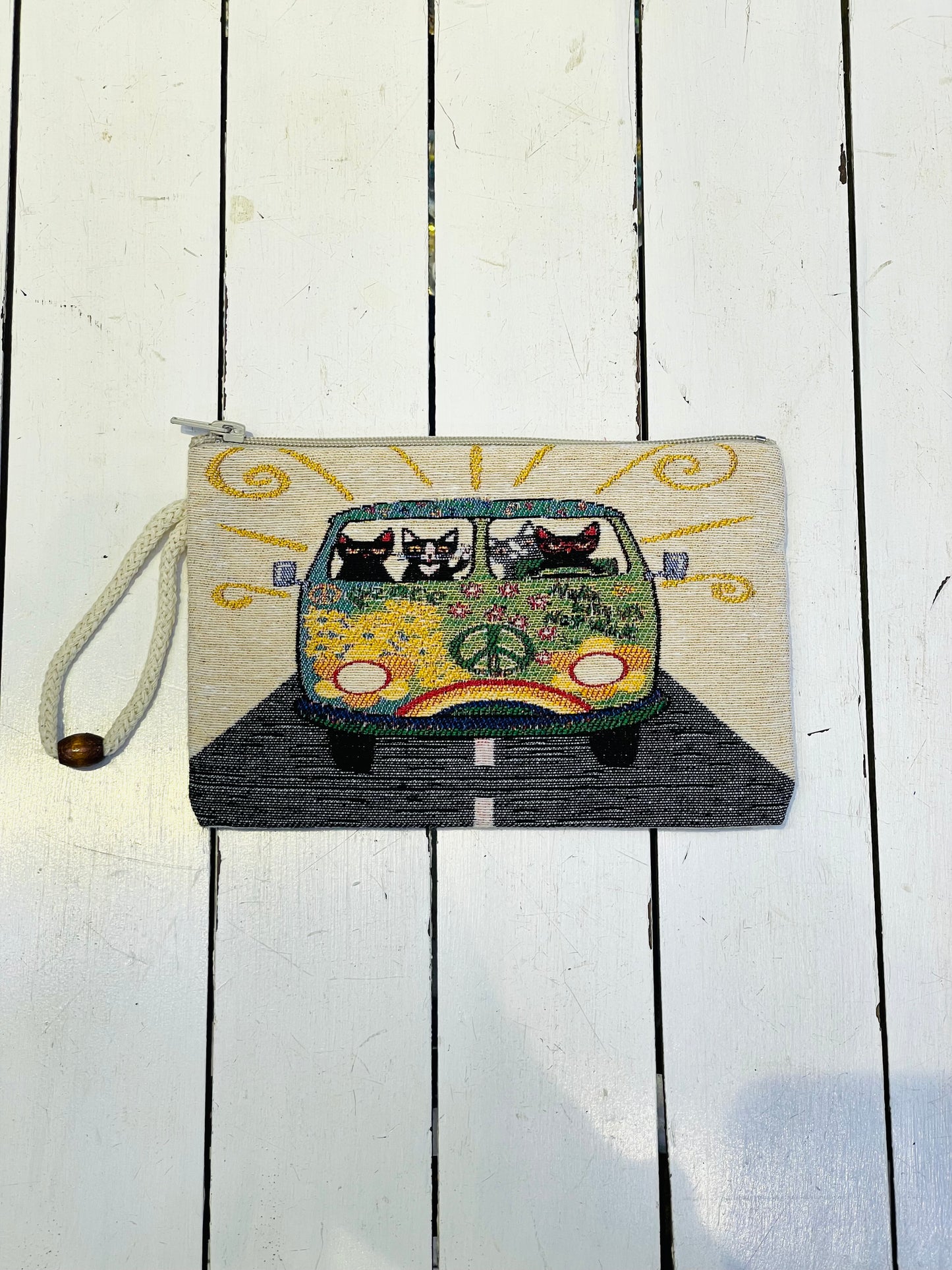 Cute charming tapestry bag,zipped,clutch bag,daily bag,makeup accessory bag for cat lovers, Christmas gift