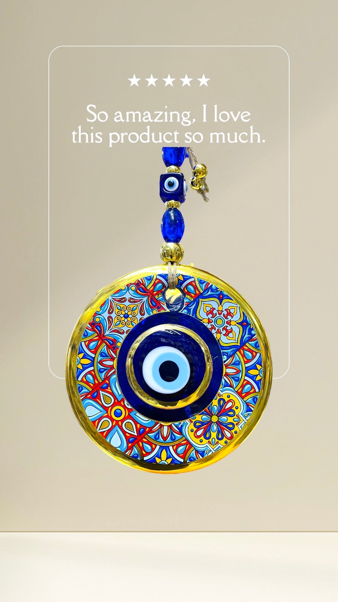 Golden Blue Glass Eye,Unique Home Decor,New Home Gift Ideas,Wall Hanging,House Door Art,Christmas Gifts,Baby Shower Gifts,Nazar,Buy Nice Gift For Your Loved One