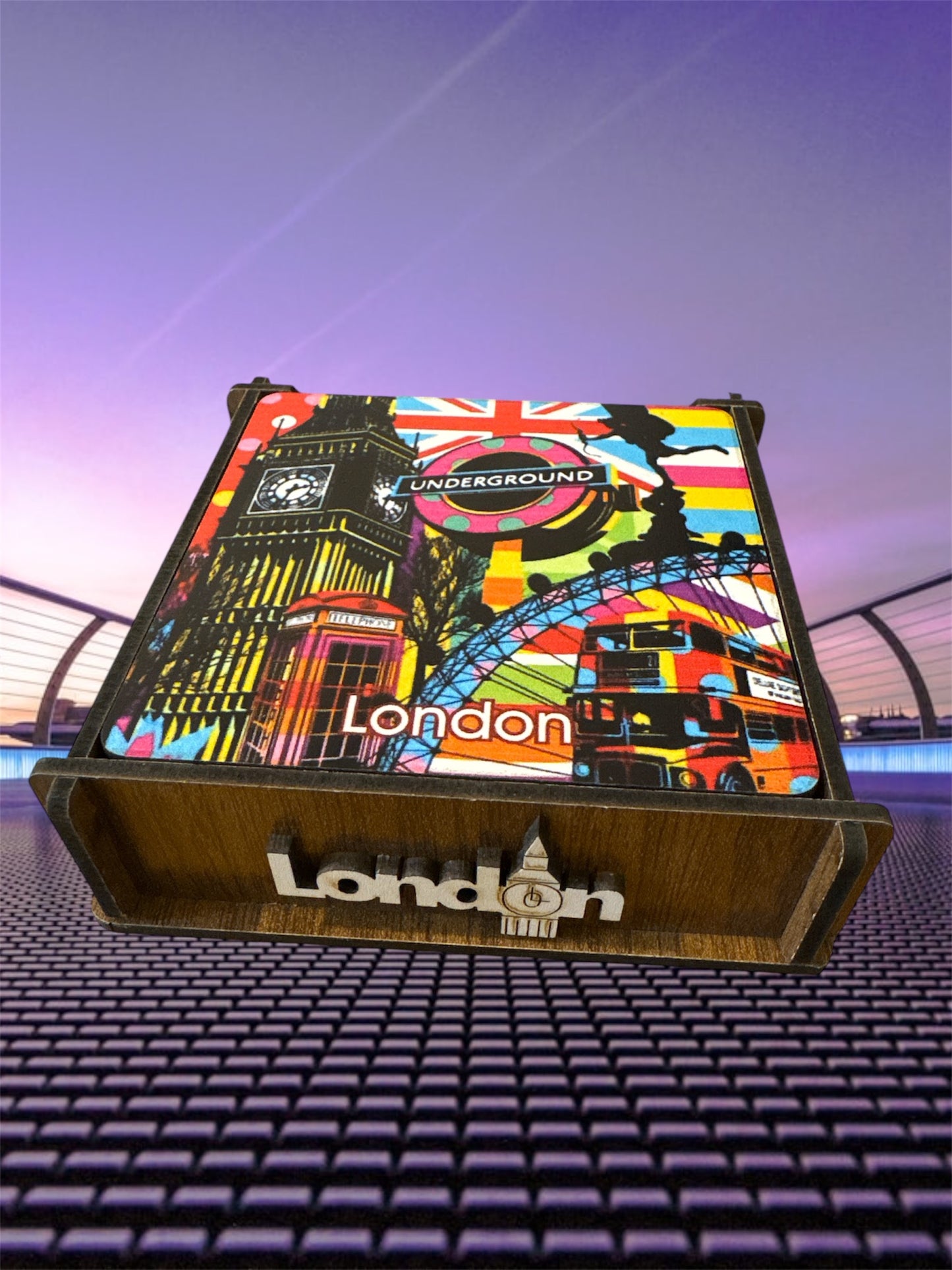 London Printed Coaster | Printed Cup Coaster | Tradition Swap