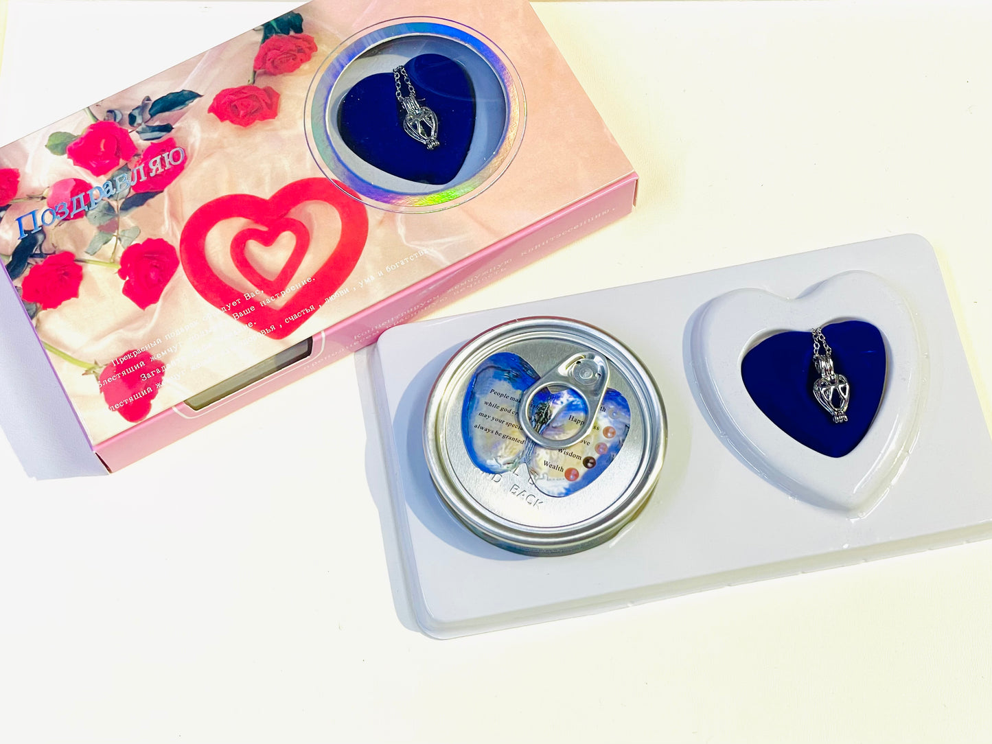 Live Pearl Experience: Unveil a Genuine Pearl Hidden in a Real Shell,Heart Pendant Pearl Necklace, Meaningful Jewelry Gift, Wish Pearl Necklace Kit