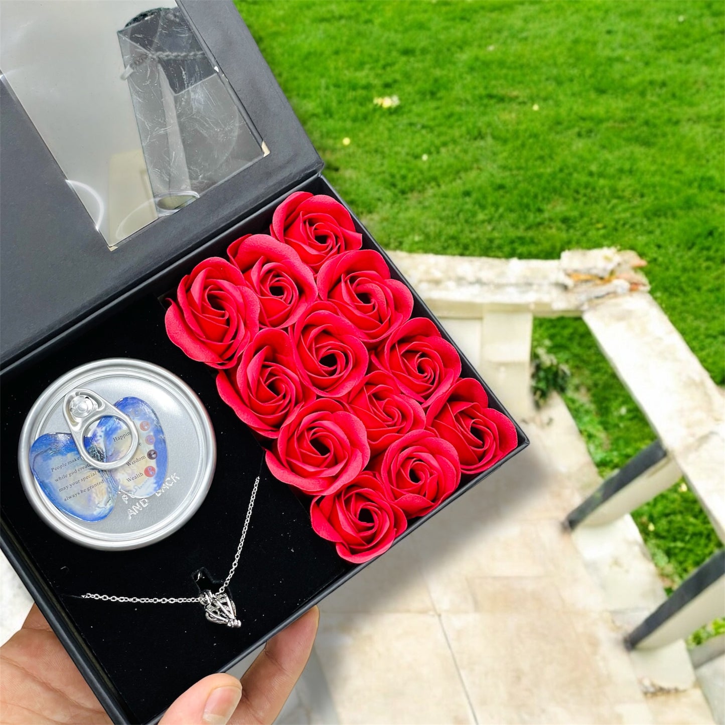 Rose Box Oyster Box Mysterious Pearl Necklace Set,Live Pearl Experience:Unveil a Genuine Pearl Hidden in a Real Shell,Pearl Jewelry Gift Set,Wish Pearl Necklace Kit,Forever Love Gift For Her,Soul Lifting Gift For Your Loved Ones