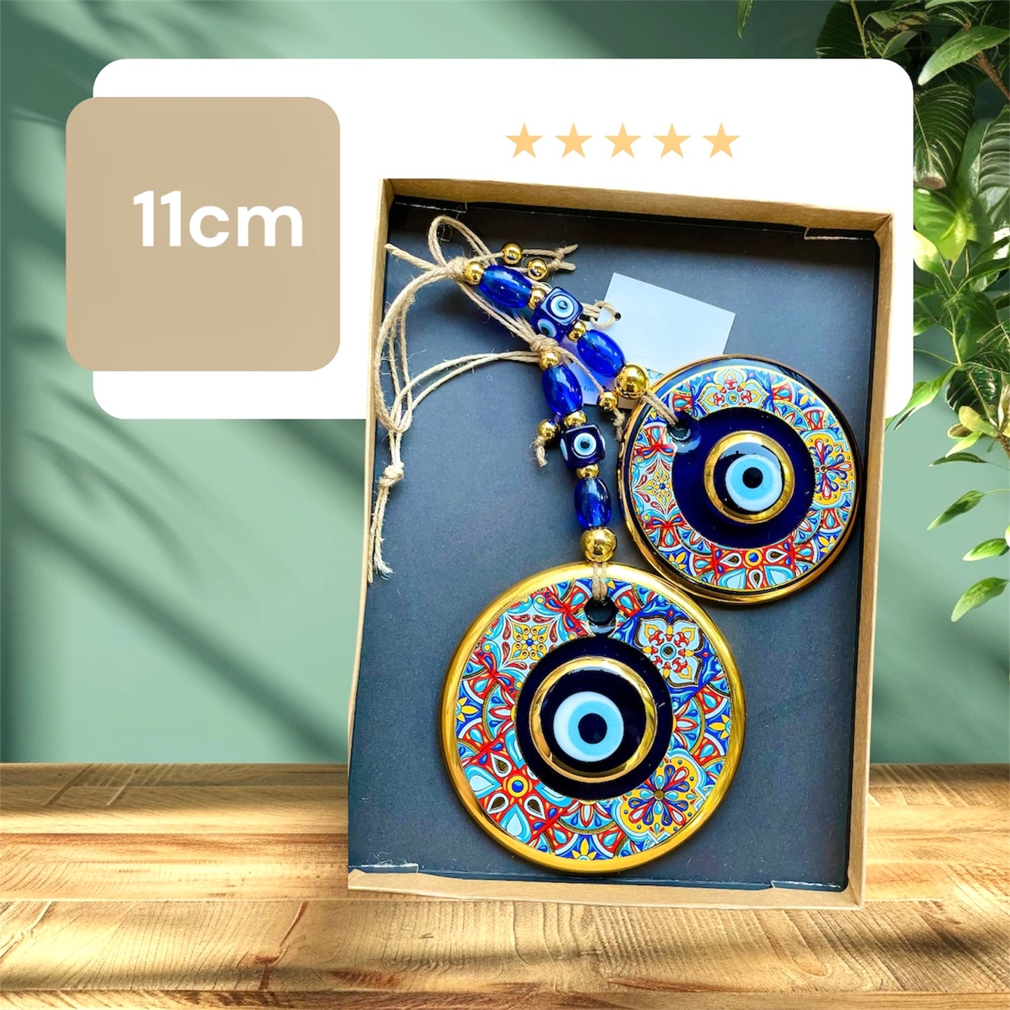 Golden Blue Glass Eye,Unique Home Decor,New Home Gift Ideas,Wall Hanging,House Door Art,Christmas Gifts,Baby Shower Gifts,Nazar,Buy Nice Gift For Your Loved One