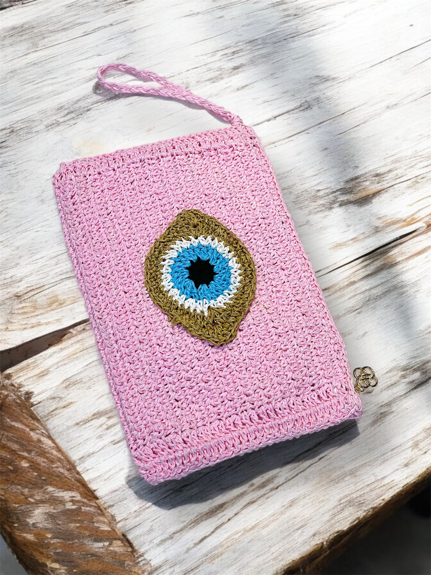 Handmade Macrame Bags,Evil Eye Clutch Bags,Purses,iPad Case,Handbags Macreme,Unique Purse,Ethnic Style Purse, Makeup bag,Boho Eye ipad cover