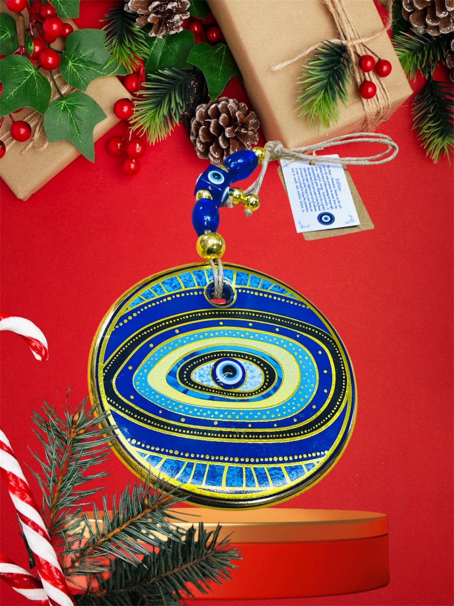 Gold Stunning Christmas Charm And Unique Good Luck Gift Wall Hanging