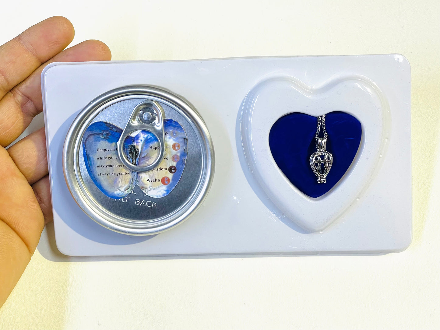 Live Pearl Experience: Unveil a Genuine Pearl Hidden in a Real Shell,Heart Pendant Pearl Necklace, Meaningful Jewelry Gift, Wish Pearl Necklace Kit