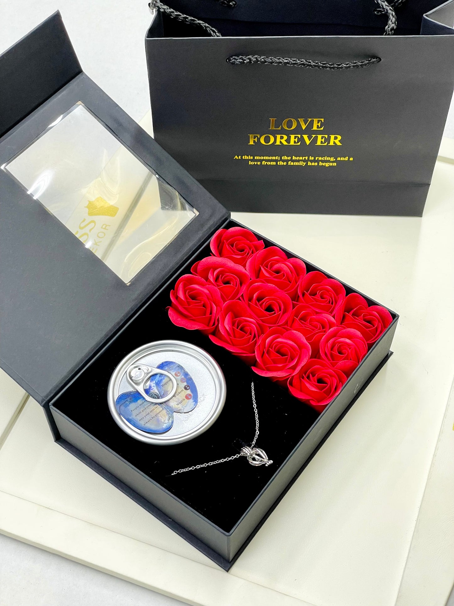 Rose Box Oyster Box Mysterious Pearl Necklace Set,Live Pearl Experience:Unveil a Genuine Pearl Hidden in a Real Shell,Pearl Jewelry Gift Set,Wish Pearl Necklace Kit,Forever Love Gift For Her,Soul Lifting Gift For Your Loved Ones