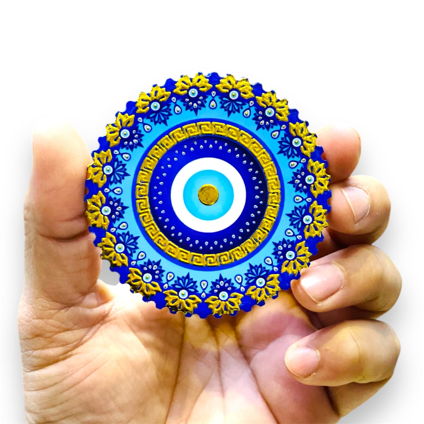 Ceramic Fridge Magnet,Blue Eye Mandala Design Unique Christmas Gifts,Christmas Ornaments,Gift ideas