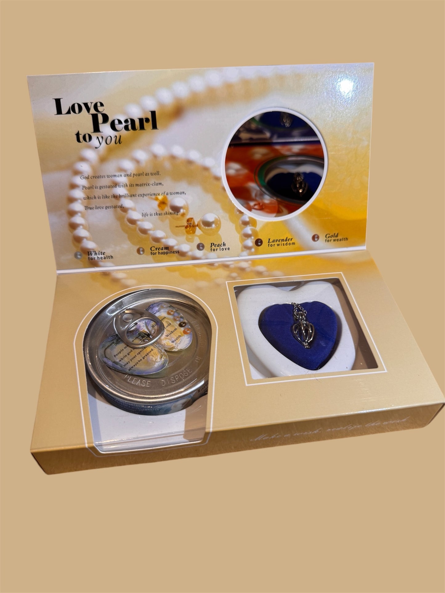 Live Pearl Experience: Unveil a Genuine Pearl Hidden in a Real Shell,Heart Pendant Pearl Necklace, Meaningful Jewelry Gift, Wish Pearl Necklace Kit