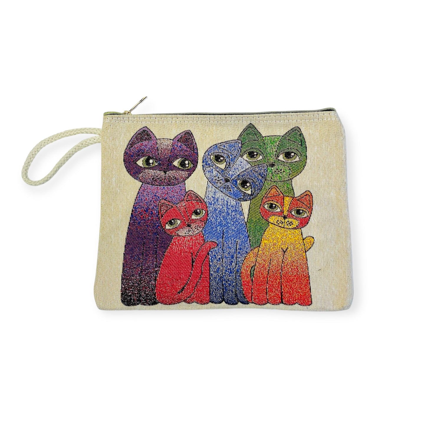 Cute Cat Themed Tapestry Bag,Family Cat Tote Bag,Handmade Cat Accessory ,Perfect As A Gift For Cat Lovers,Friends,Or Family,Durable fabric