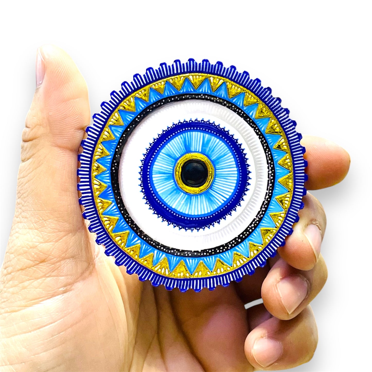 Ceramic Fridge Magnet,Blue Eye Mandala Design Unique Christmas Gifts,Christmas Ornaments,Gift ideas