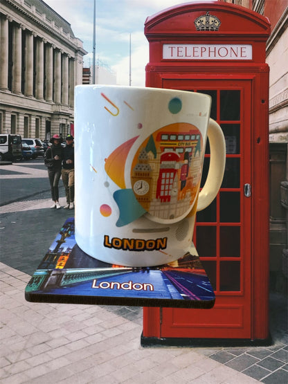 London Printed Coaster | Printed Cup Coaster | Tradition Swap