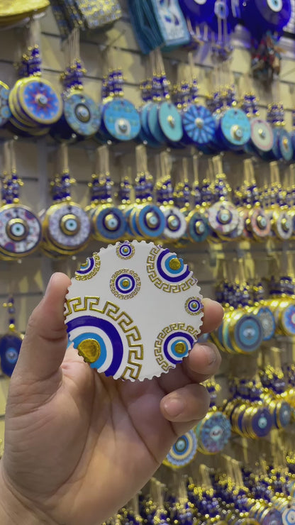 Ceramic Fridge Magnet,Blue Eye Mandala Design Unique Christmas Gifts,Christmas Ornaments,Gift ideas